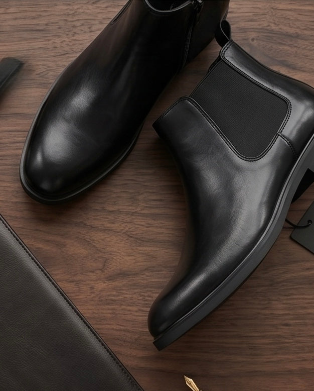 SALE! 2H #A1711 Black Chelsea Boot