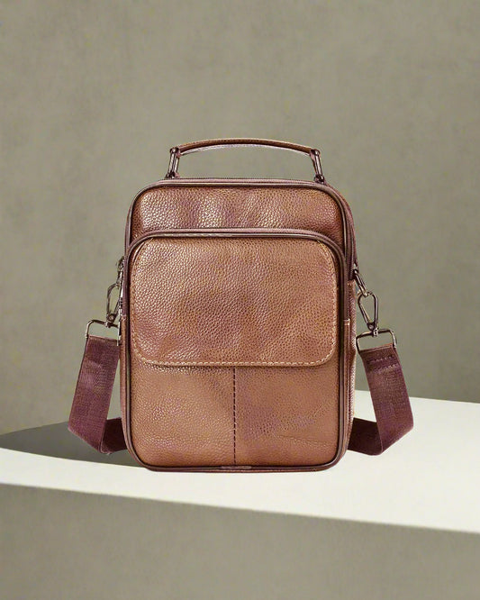 2H #6102 Genuine leather Shoulder messenger bag