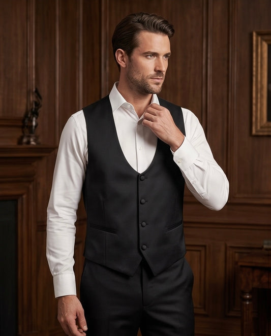 2H Black shiny Vest