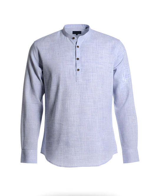 SALE! 2H Blue Linen Three-Button Shirt