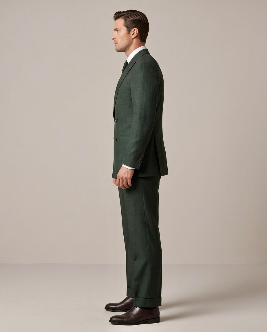 2H #004-2002-04 Army Double Breasted Formal Suit