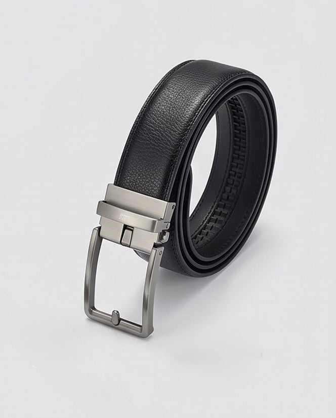 2H Automatic Sliding Buckle Leather Black