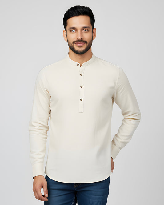 SALE! 2H Beige Linen Three-Button Shirt