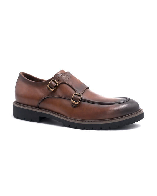 2H #008 Genuine Leather Brown Classic Shoes