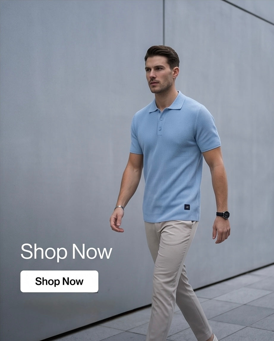 2H #452 Knitted Polo T-Shirt