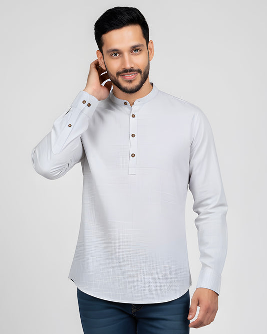 SALE! 2H Gray Linen Three-Button Shirt