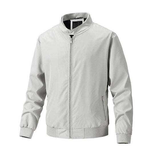 2H #8836 White stand up collar Slim Fit casual jacket