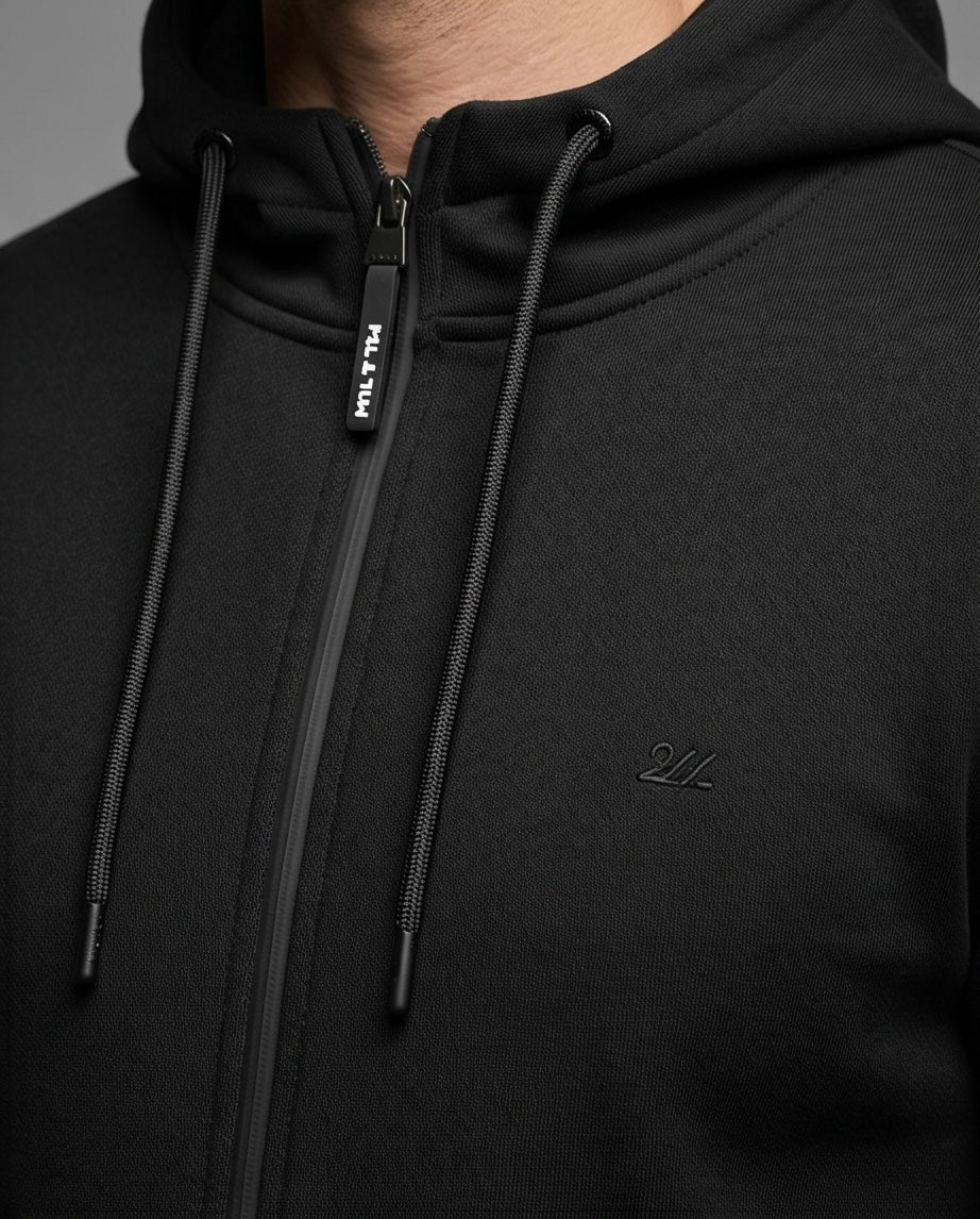 2H #9349 Black Cardigan Cotton Sweater