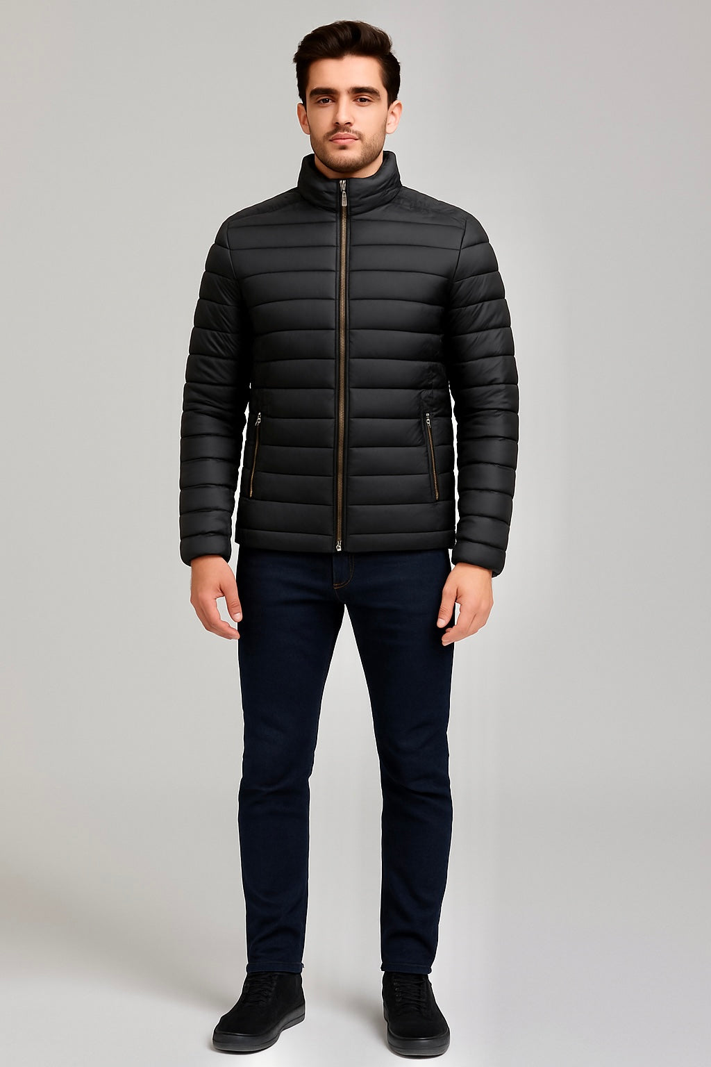 2H #22908 Black Winter Casual Jacket