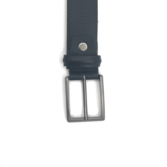 2H #EG Black Dotted Belt Genuine Leather