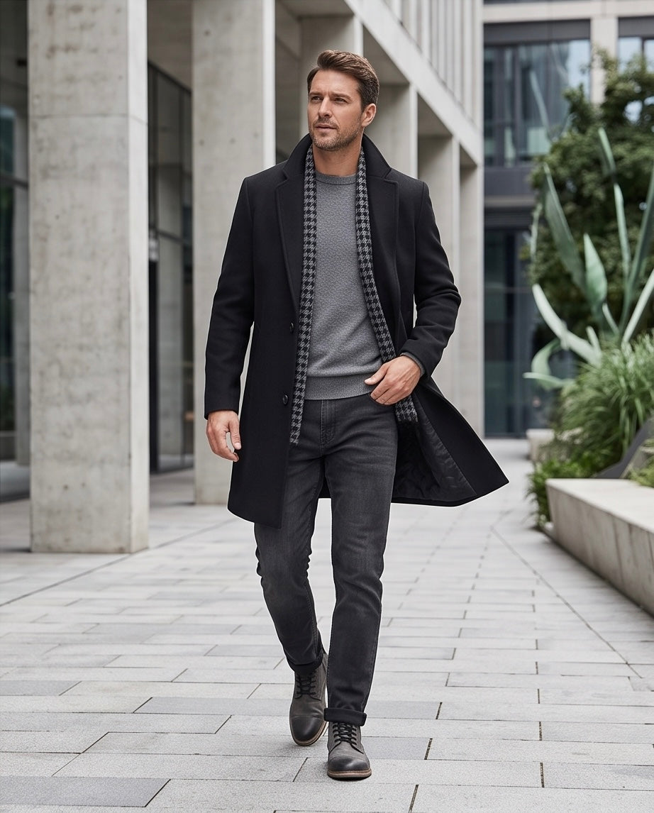 2H Black Coat Jacket