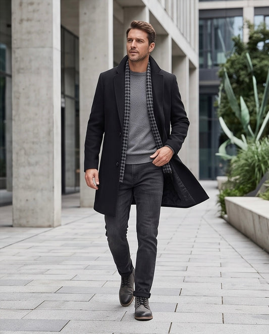 2H Black Coat Jacket