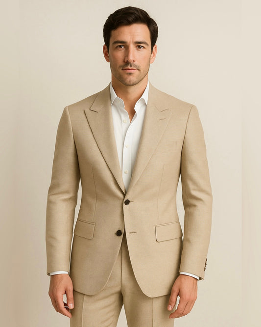2H #1802 Beige Casual Suit