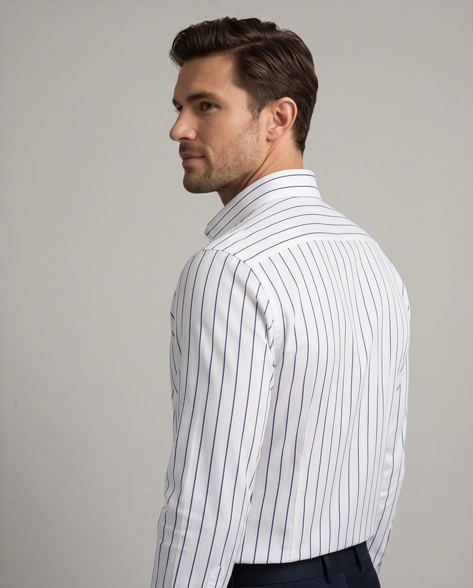 2H #170725 Blue Striped Shirt