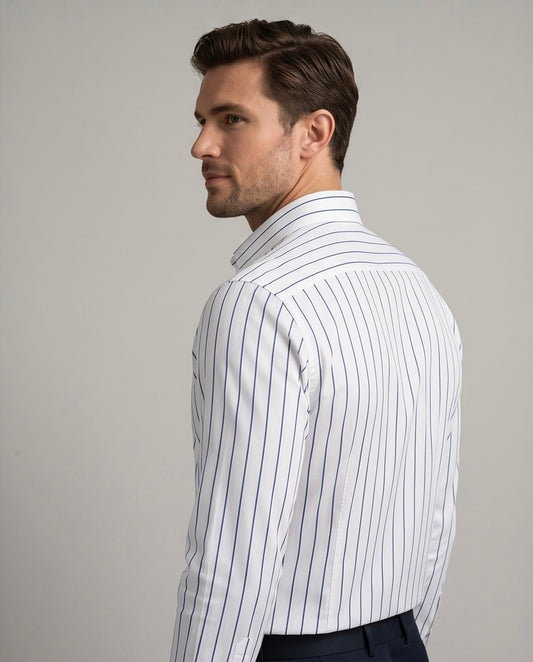 2H #170725 Blue Striped Shirt