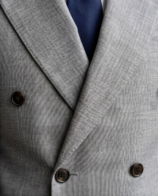2H #112-1 Gray Double Breasted Suit
