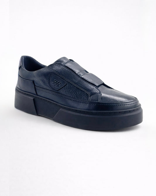 2H #E26249-85-515 Genuine Leather Navy Casual Shoes