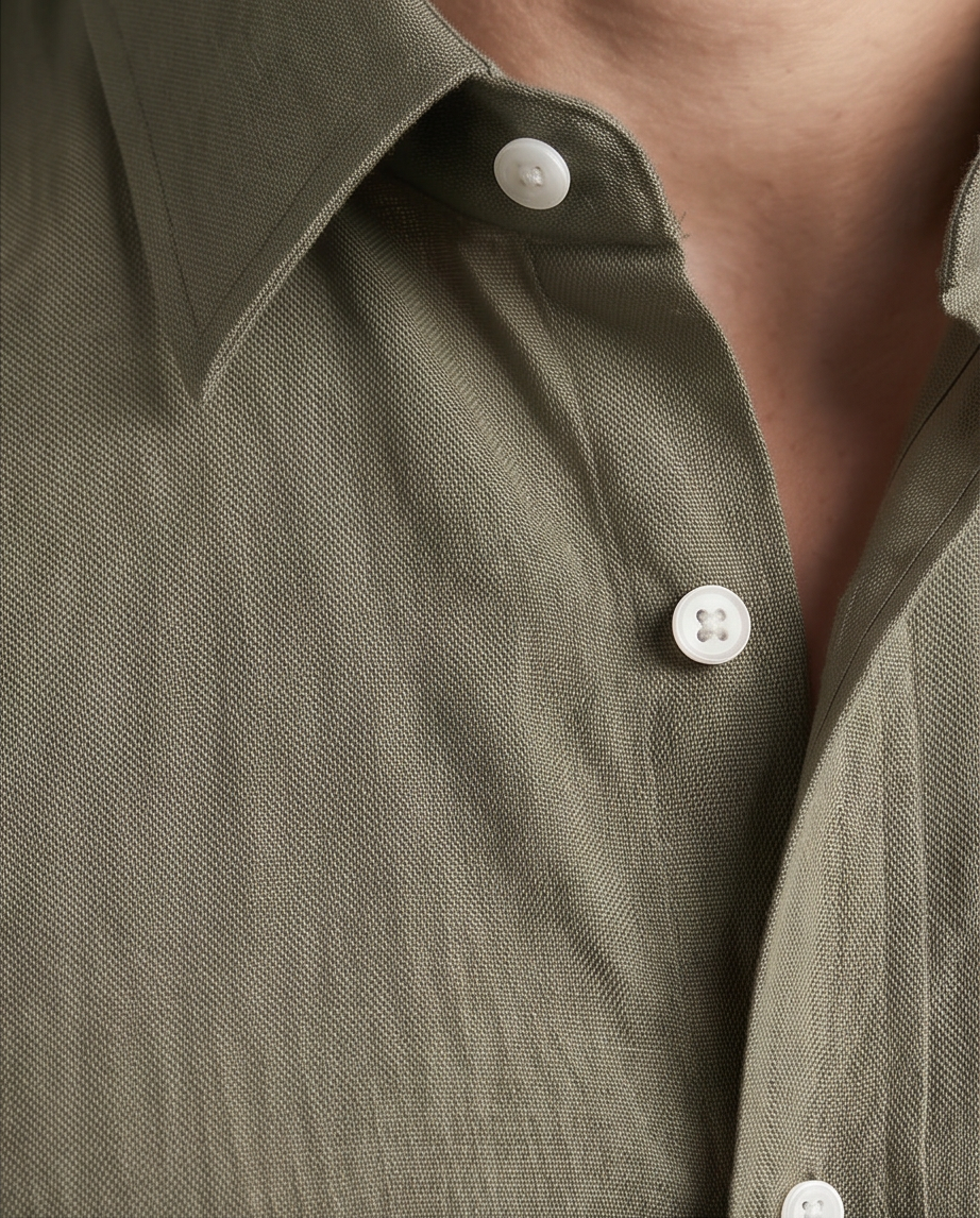 2H Army Linen Casual Shirt