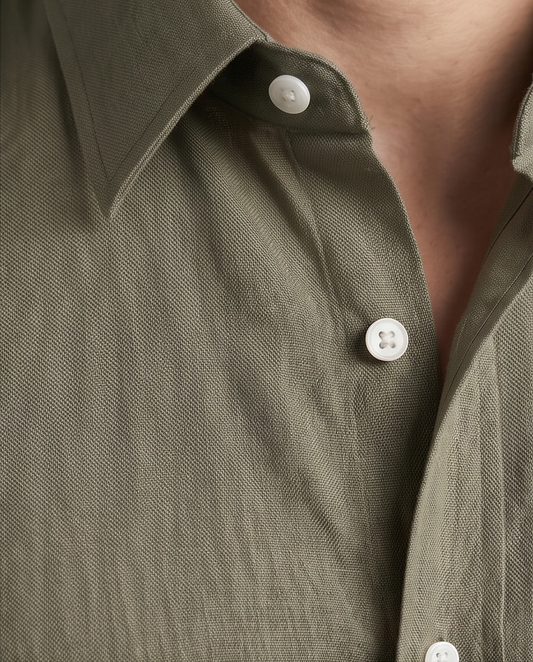 2H Army Linen Casual Shirt