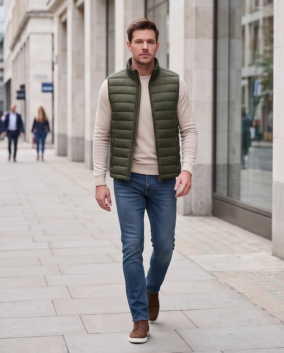 2H #22935 Green Puffer Gilet