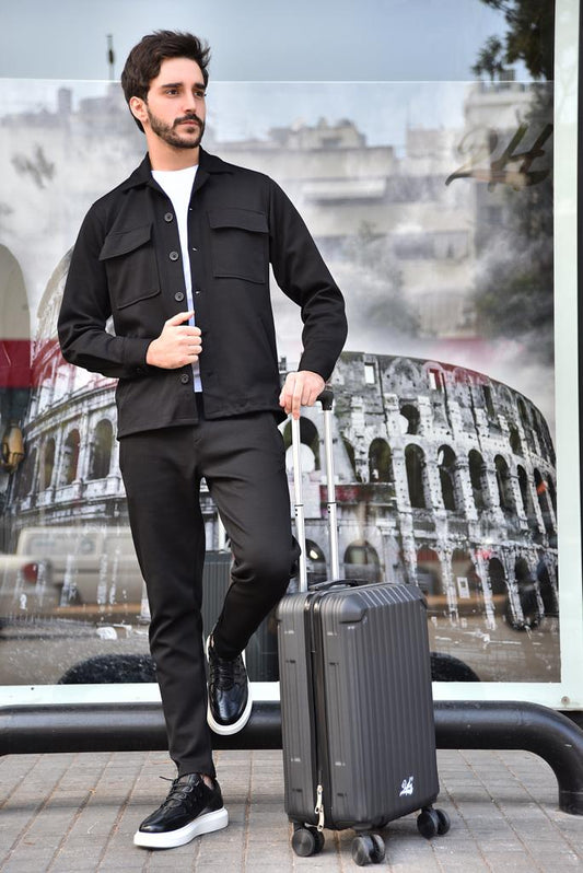 2H Black Travel Luggage Bag