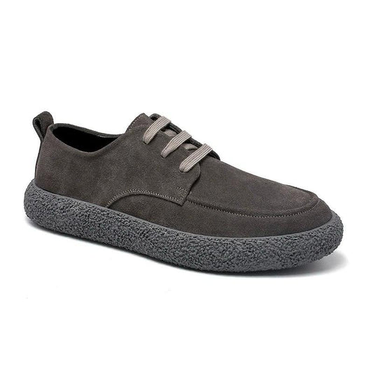 2H #6668 Gray Genuine Leather Casual Shoes