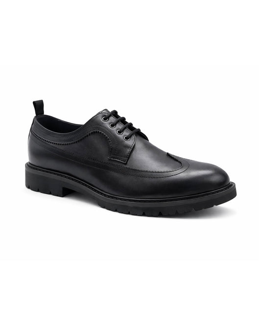 2H #009 Genuine Leather Black Classic Shoes