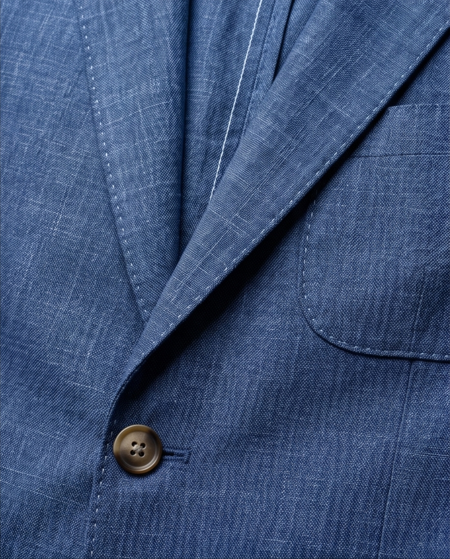2H #005-2001-03 Blue Formal Suit With Rope