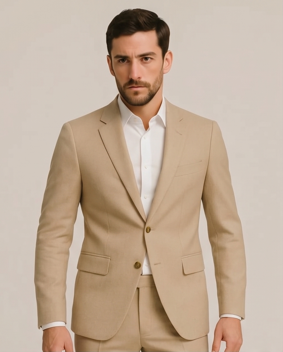 2H #1801 Beige Casual Suit