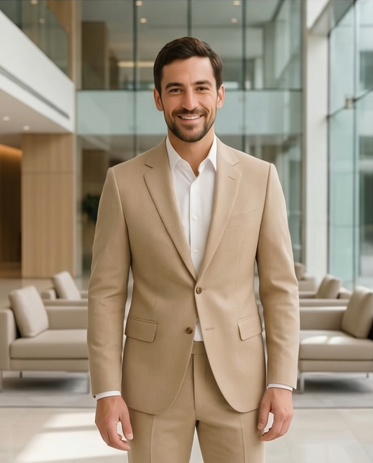 2H #1801 Beige Casual Suit