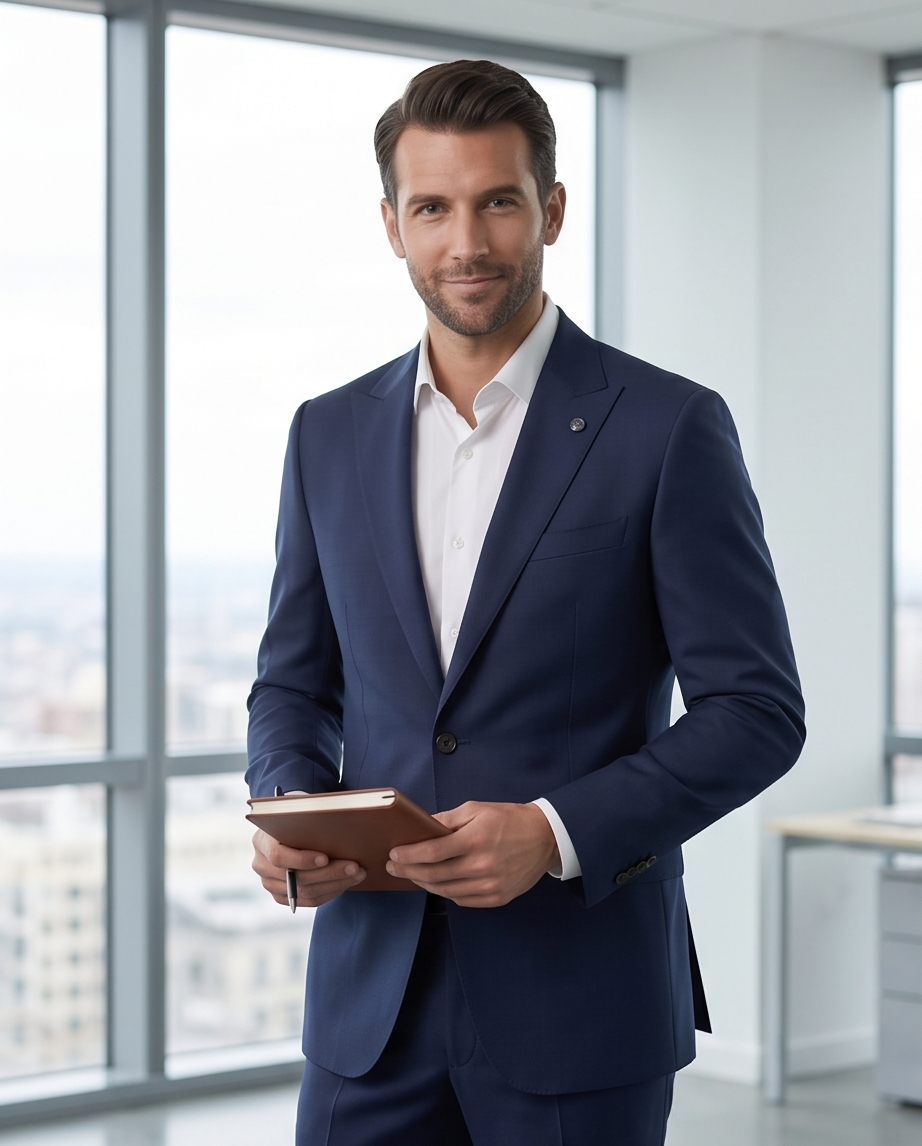 2H #003-1004-07 Navy Formal suit