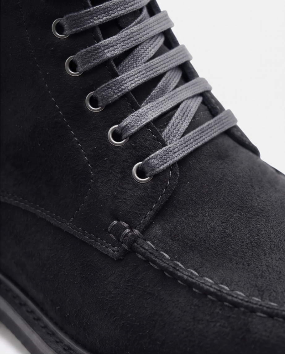2H #2Y06-2001-8160 Black Chamois Boot