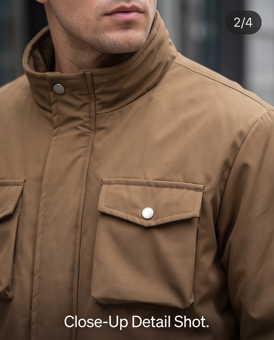 2H #88166 Khaki Casual Jacket