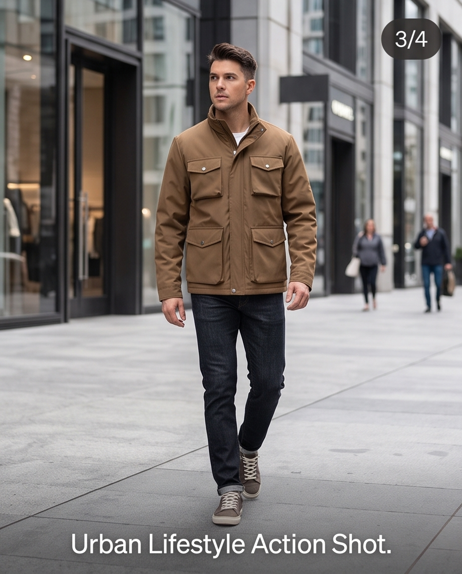 2H #88166 Khaki Casual Jacket
