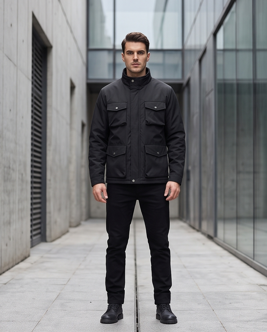 2H #88166 Black Casual Jacket