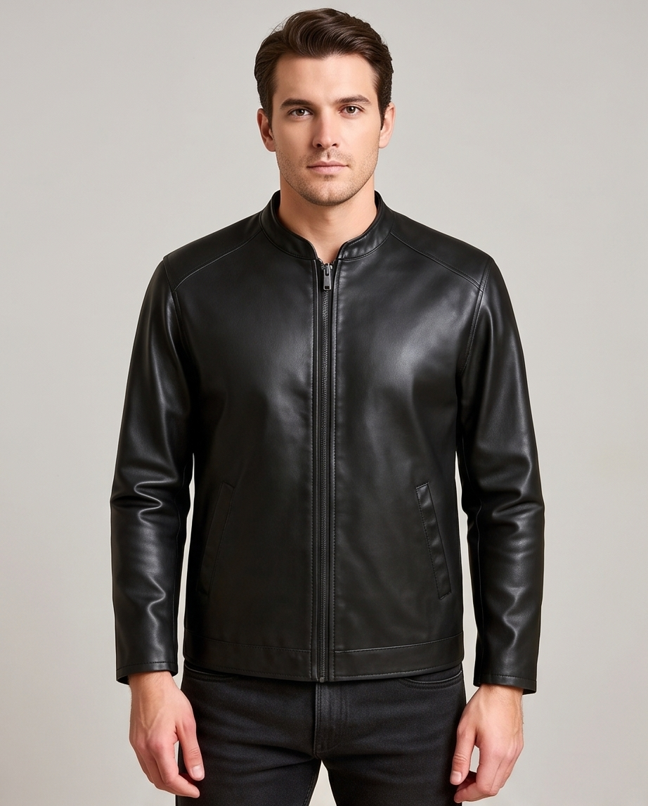 2H #6805 Black Leather Jacket