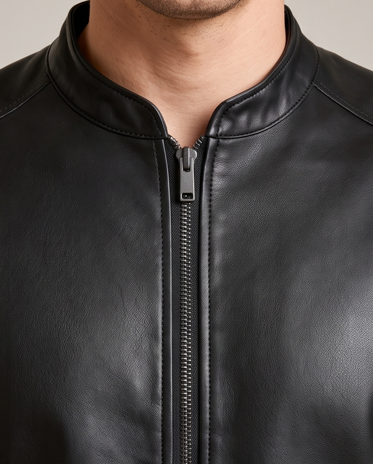 2H #6805 Black Leather Jacket