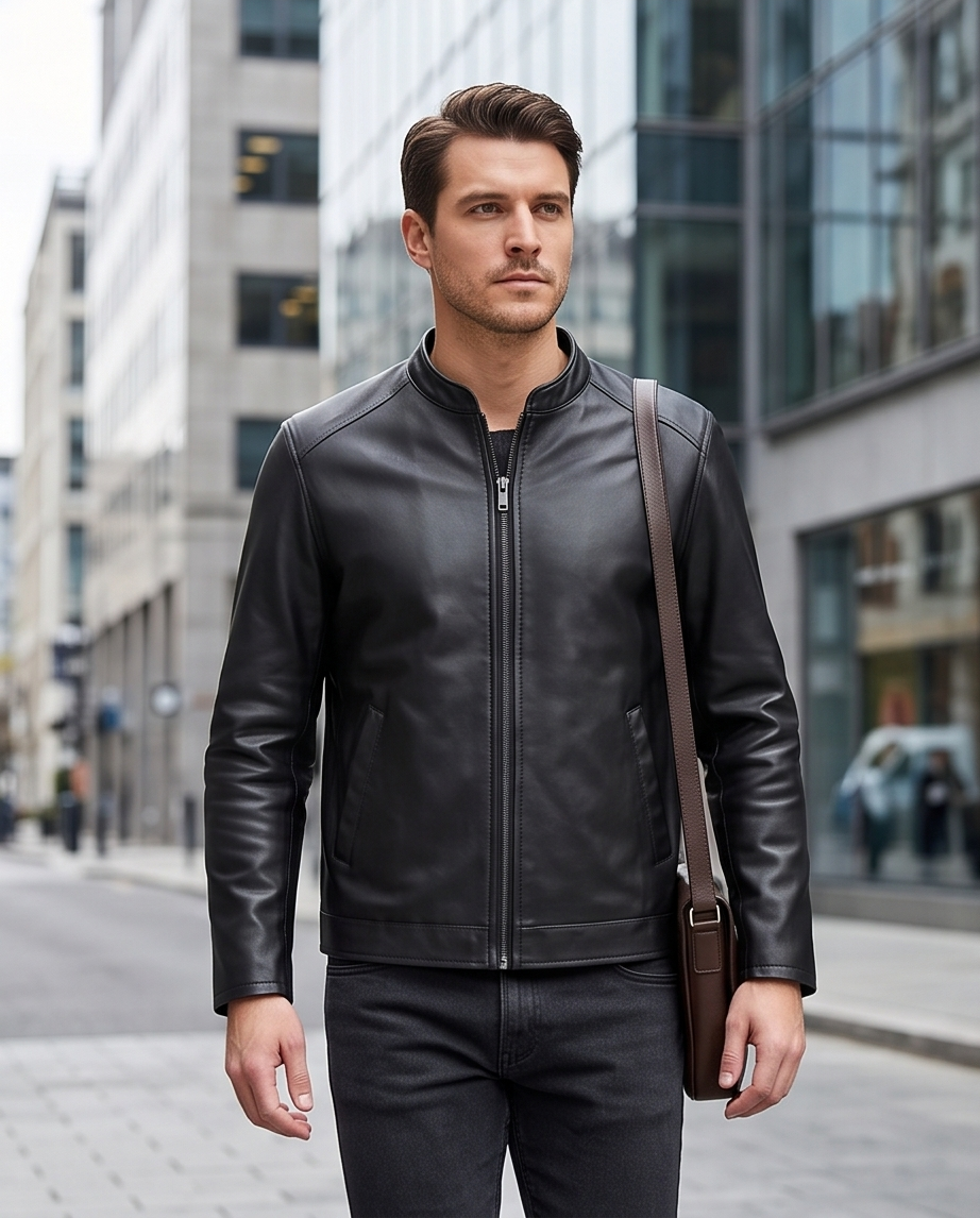 2H #6805 Black Leather Jacket