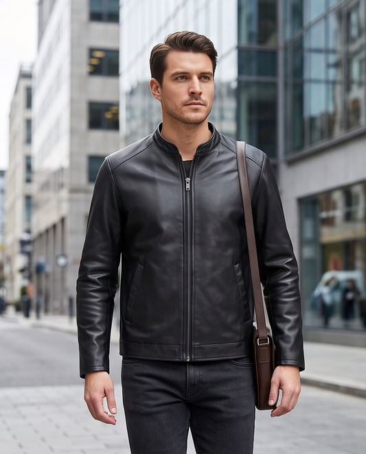 2H #6805 Black Leather Jacket