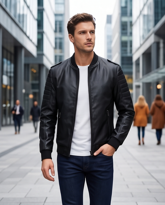 2H #8905 Black Leather Jacket