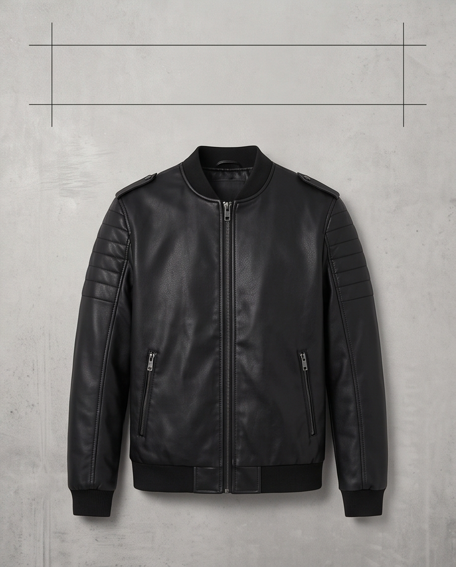 2H #8905 Black Leather Jacket