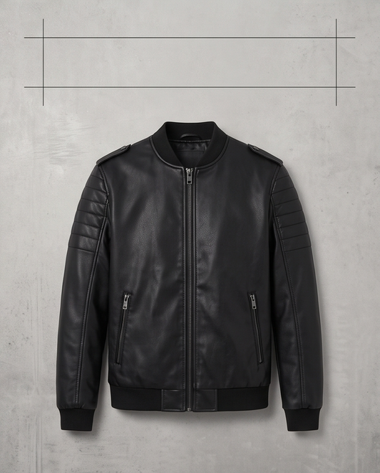 2H #8905 Black Leather Jacket