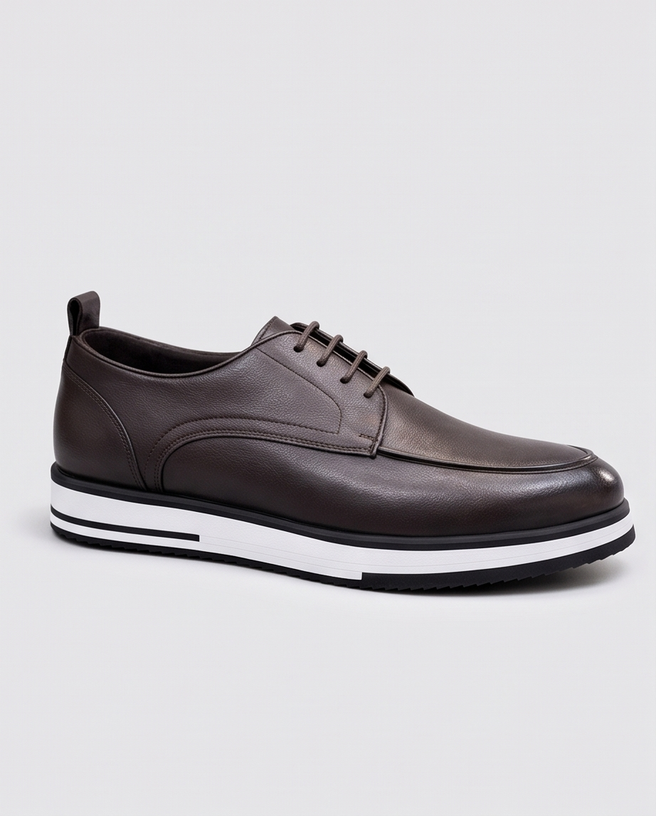2H #9G Genuine Leather Brown Casual Shoes