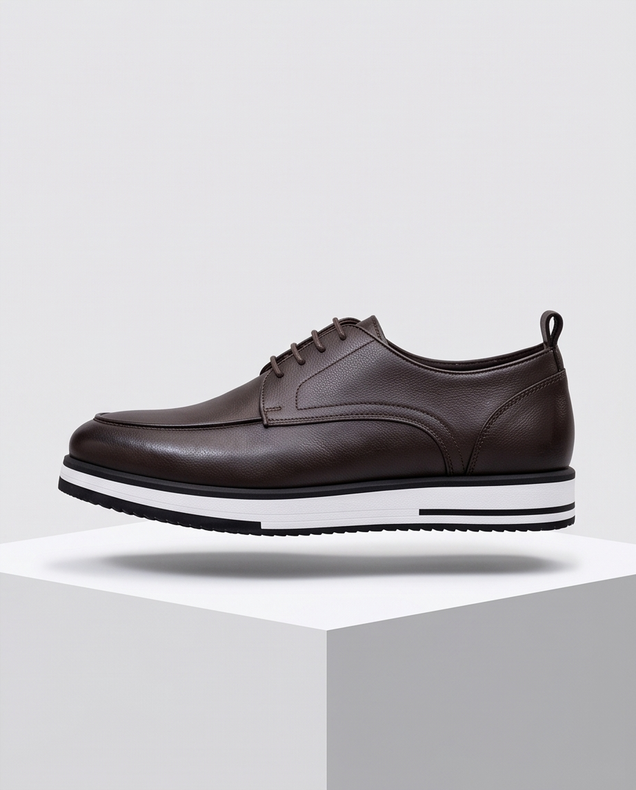 2H #9G Genuine Leather Brown Casual Shoes