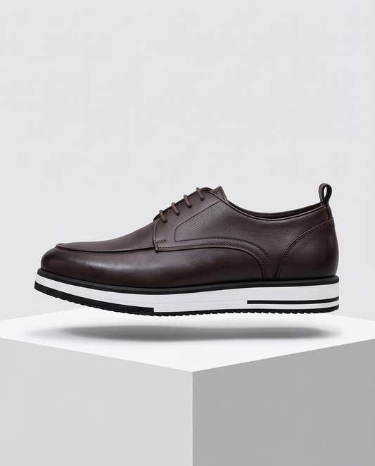 2H #9G Genuine Leather Brown Casual Shoes