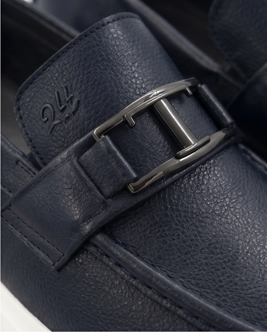 2H #22 Genuine Leather Black Casual Shoes