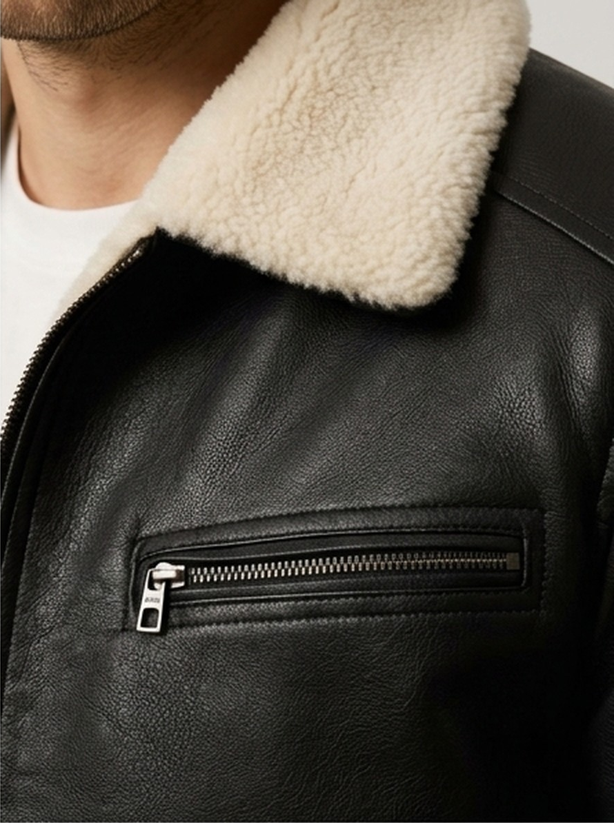 2H #JK57 Black Leather Jacket