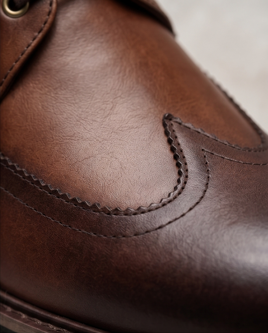 2H #010 Genuine Leather Brown Formal Shoes