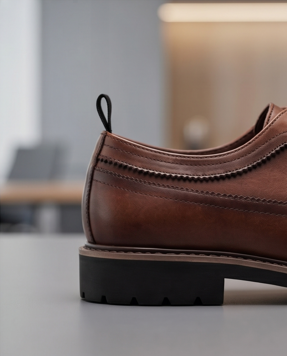2H #010 Genuine Leather Brown Formal Shoes