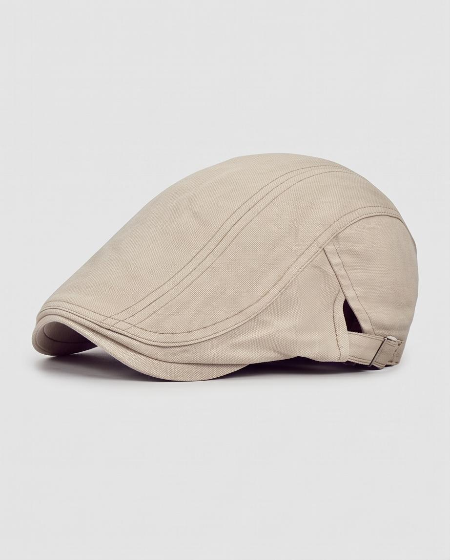 2H Light Beige Cotton Cap